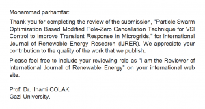 International Journal of Renewable Energy Research